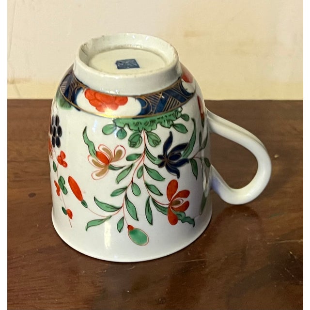Antique 18th Century Georgian Worcester Porcelain First Period Imari Coffee Cup in the Kempthorne Pattern, Circa 1768 For Sale - Image 11 of 15