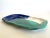 This Contemporary Organic Modernist vintage 1997 studio pottery drip glaze colorblock artisan ceramic serving platter is a...