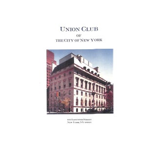 Union Club of the City of New York Event Prospectus For Sale