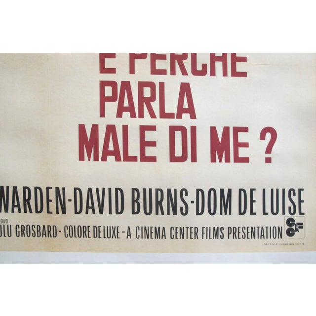 Ebony 1970s Original Oversize Movie Poster - Who Is Harry Kellerman... (Italian Version) For Sale - Image 8 of 10