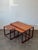 1960s Vintage Hovmand Style Set of 3 Teak Nesting Tables For Sale - Image 5 of 11