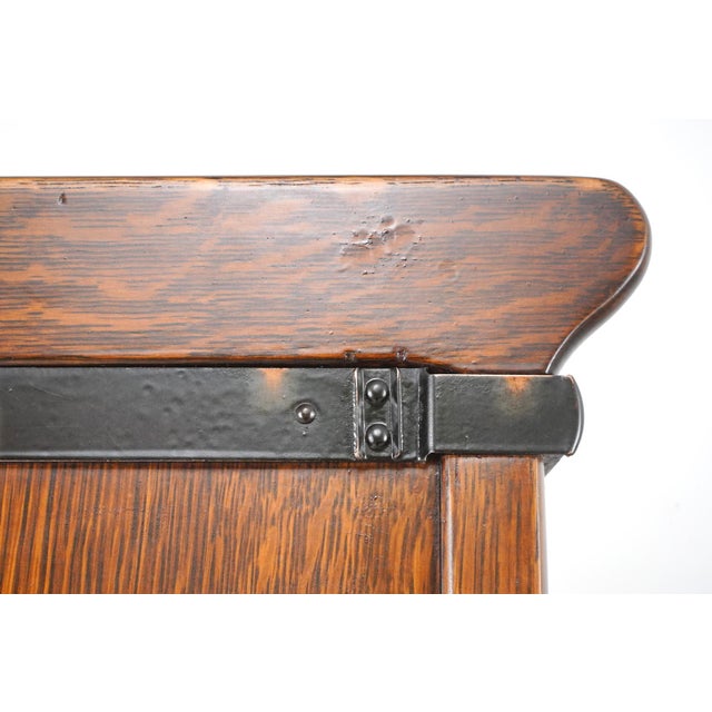 Antique Five Section Oak Hale Barrister Bookcase For Sale - Image 10 of 12