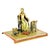 Orientalist Polychrome Bronze Pharaoh Sculpture with Lionesses For Sale - Image 4 of 13