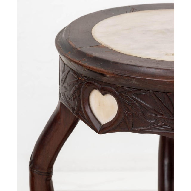 Victorian Chinoiserie Style Mahogany Ottomans, 2 For Sale - Image 4 of 7