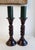 Brown S/2 Ralph Lauren Style Oversized Barley Twist Pillar Candle Holders For Sale - Image 8 of 14
