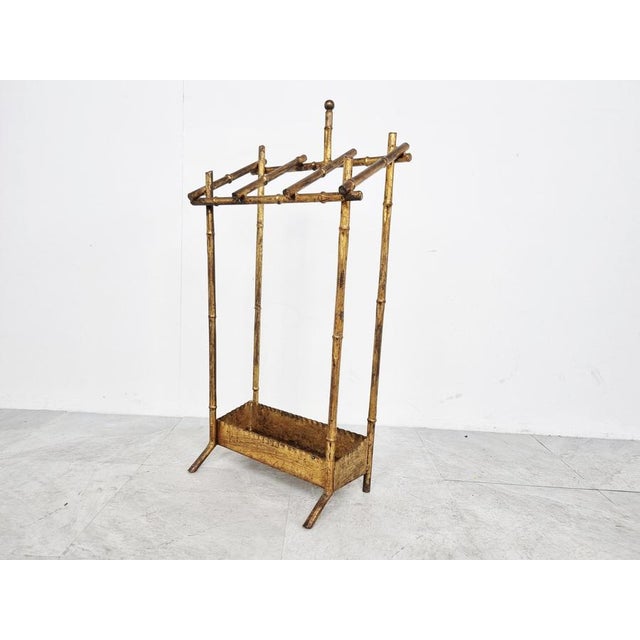 Chinoiserie Faux Bamboo Umbrella Stand, 1960s For Sale - Image 3 of 11