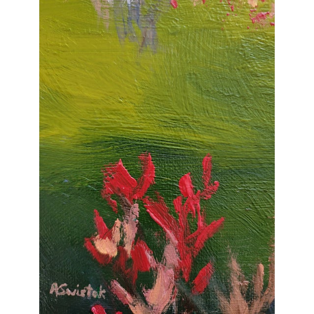 Spotted Horse Landscape, Equestrian Horse Oil Painting by Alexandra Swistak For Sale - Image 6 of 15