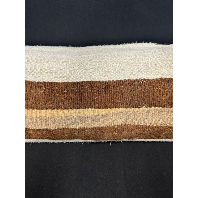 Contemporary Turkish Hemp Pillow Cushion Natural Beige Brown Cushion Cover 14"x40" For Sale - Image 3 of 4