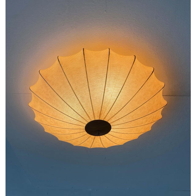 Mid-Century Modern Cocoon Flush Mount by Friedel Wauer for Goldkant Leuchten, 1960s For Sale - Image 15 of 18