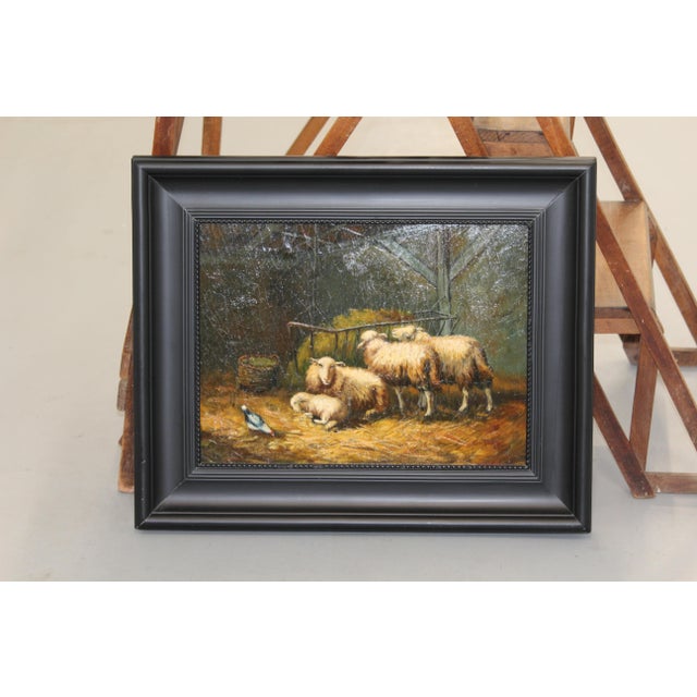 Sheep, 1920s, Oil on Board, Framed For Sale - Image 16 of 16