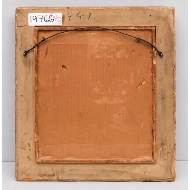 Early 20th Century Oil Painting on Board of a Sunlit Period European Interior R. Renee For Sale - Image 4 of 5