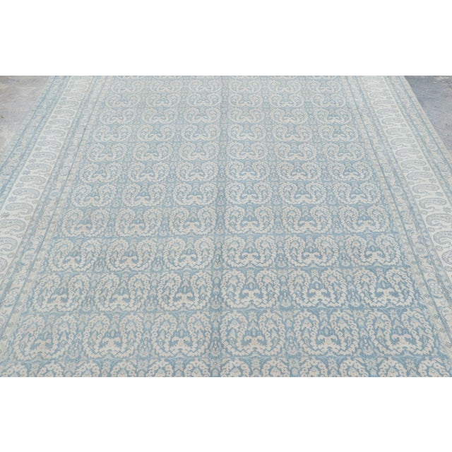 Antique 20th Century Persian Khorasan Rug in Sky Blue With Paisleys - Rug & Kilim For Sale In New York - Image 6 of 9