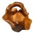 Vintage Handcarved Large Burl Wood Basket For Sale