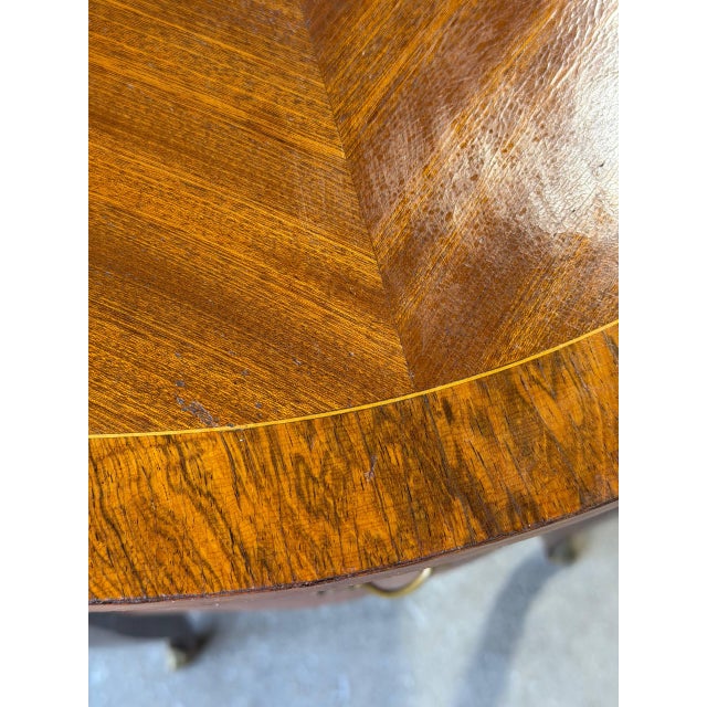 Rosewood and Teak 2-Drawer Entry Table With Cabriole Legs Denmark Mid-Century Modern 1960s For Sale - Image 9 of 9