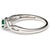 Contemporary 14KW Emerald(0.25) & Diamond Twist Ring, size 7.25 For Sale - Image 3 of 5