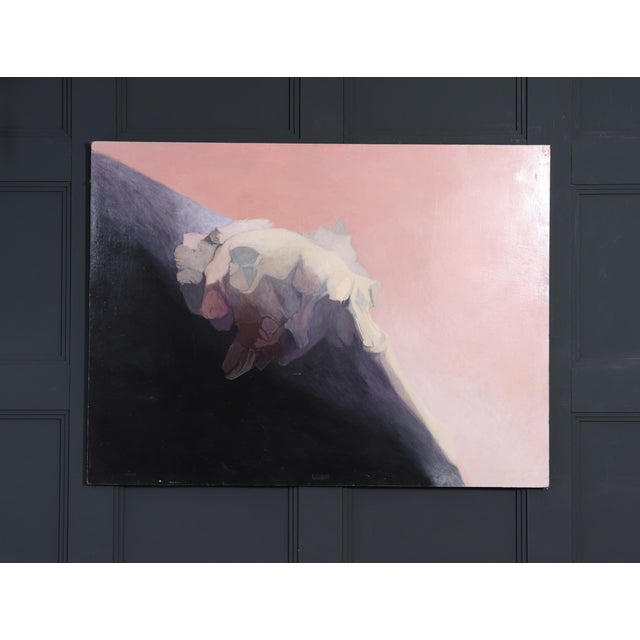 J. Dupain, Abstract Composition, 1960, Oil Painting on Board For Sale - Image 3 of 9