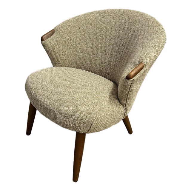 Vintage 1960s Danish Mid-Century Bent Møller Jepsen Teak Upholstered "Tv" Lounge Chair For Sale
