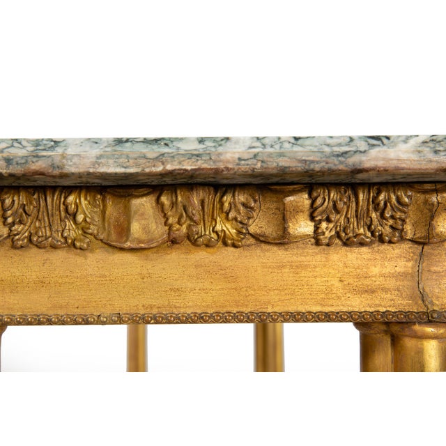 Neoclassical Simulated Bamboo Giltwood Console Pier Table, 20th Century For Sale - Image 11 of 16
