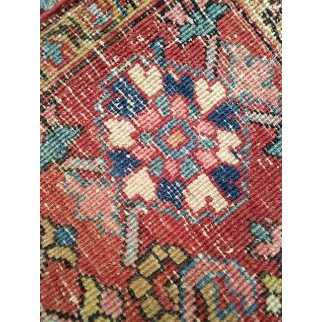 1920s 1920s Vintage Antique Persian Heriz Rug - 9'5" X 11'5" For Sale - Image 5 of 7