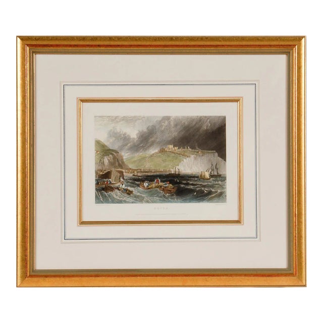 A View of Dover, England: A Framed 19th C. Engraving After J. M. W. Turner, 1859 For Sale