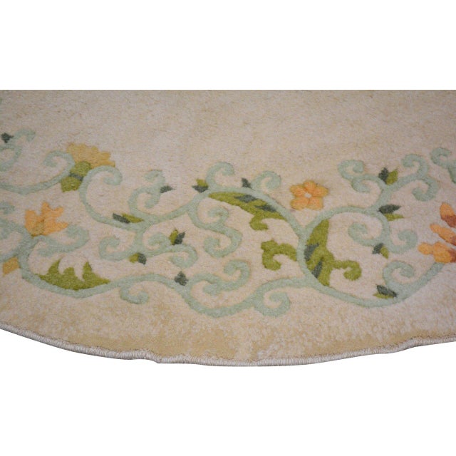 1940s Vintage Chinese Art Deco Knotted Wool Rug, 5'3''x5'9'' For Sale - Image 5 of 5