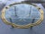 Chrome Mid-Century Modern Chrome X-Base Coffee Table Having Scalloped Brass Glass For Sale - Image 8 of 13