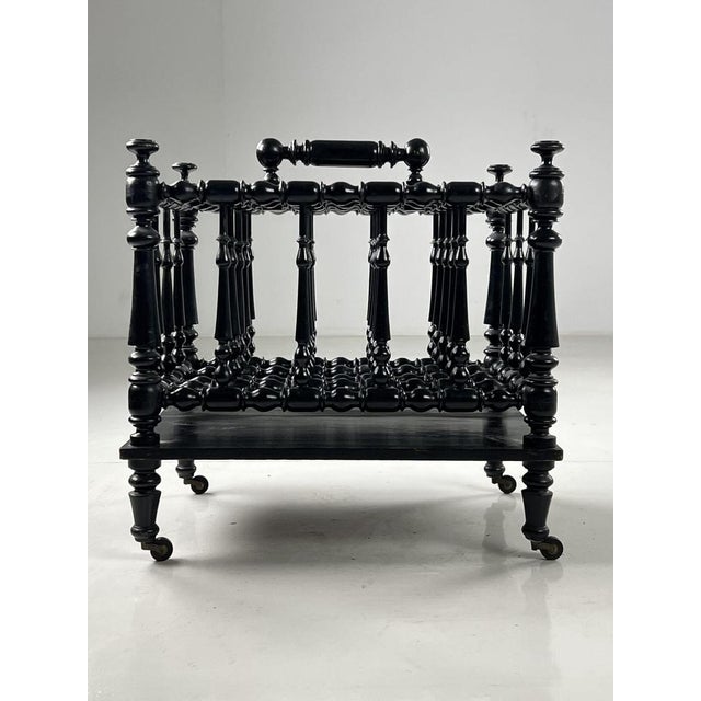 Black Napoleon III Magazine Rack For Sale - Image 8 of 11