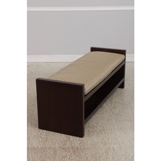 1990s Baker Milling Road Mahogany Window Bench For Sale - Image 5 of 12