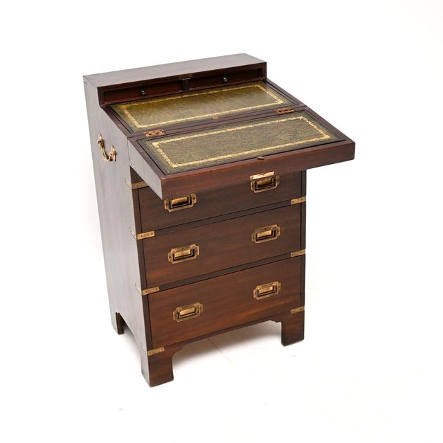 Military Campaign Style Bureau Chest of Drawers, 1930s For Sale - Image 11 of 11
