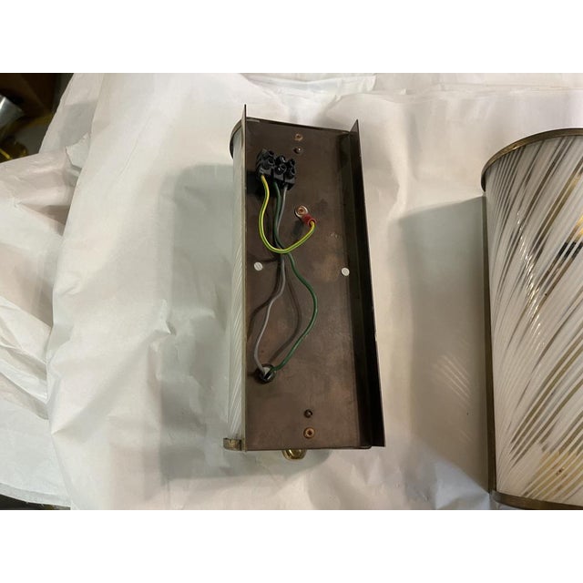 Murano Glass and Brass Sconces from Paolo Venini, 1970s, Set of 2 For Sale - Image 6 of 11