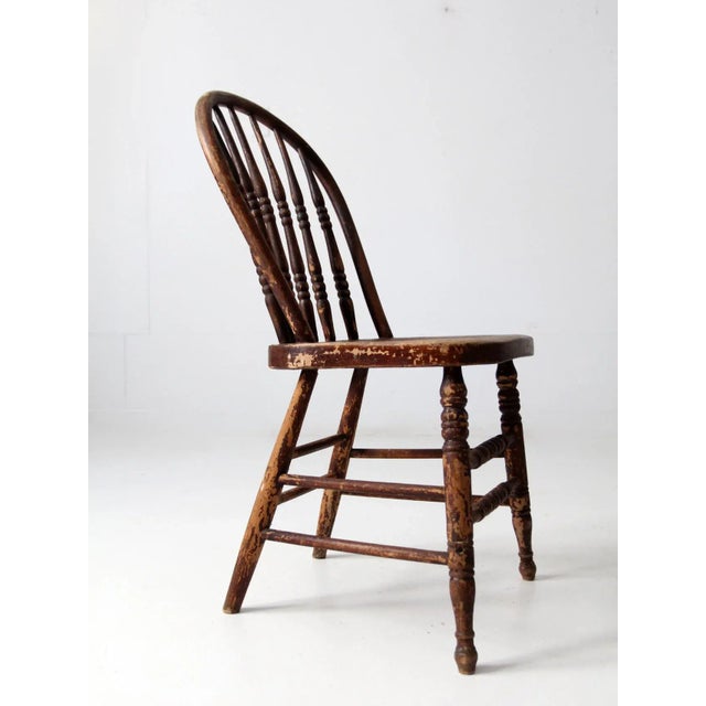 Wood Antique Windsor Chair For Sale - Image 7 of 11