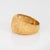 80s Portuguese Shimmer Ring 19k Yellow Gold Dome Band Sz 7.25 Fine Jewelry For Sale - Image 4 of 7