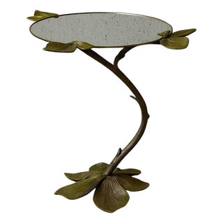 Autunno Side Table in Bronze and Glass by Marsica Fossati For Sale