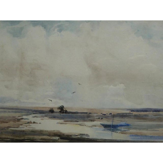 J. S. C. Mcewan brown, mud flats, watercolour, circa 1930s material: watercolour on paper, wood frame, glass an...