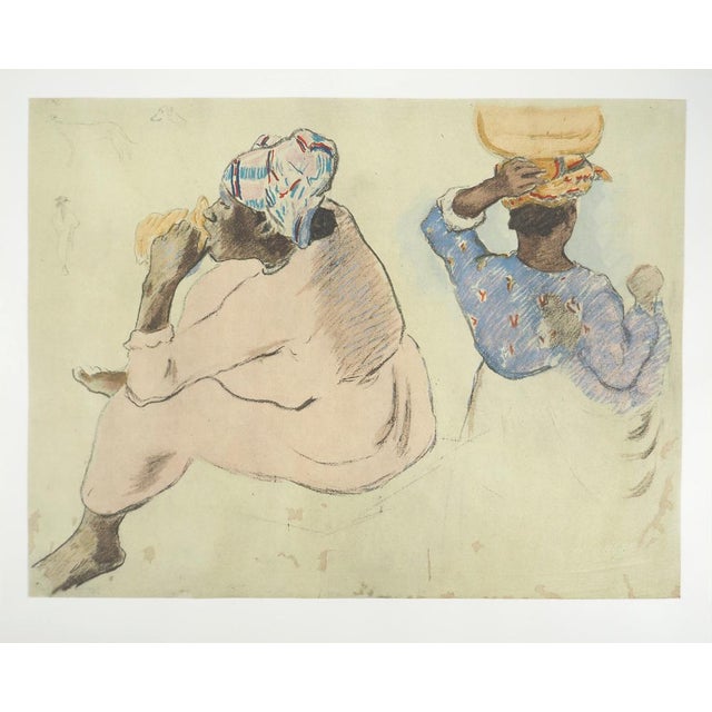 Paul Gauguin, Tahiti, Maori Women, Lithograph and Stencil For Sale - Image 6 of 6