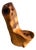 Sculptural Hand-Carved Live-Edge Oak Chair For Sale