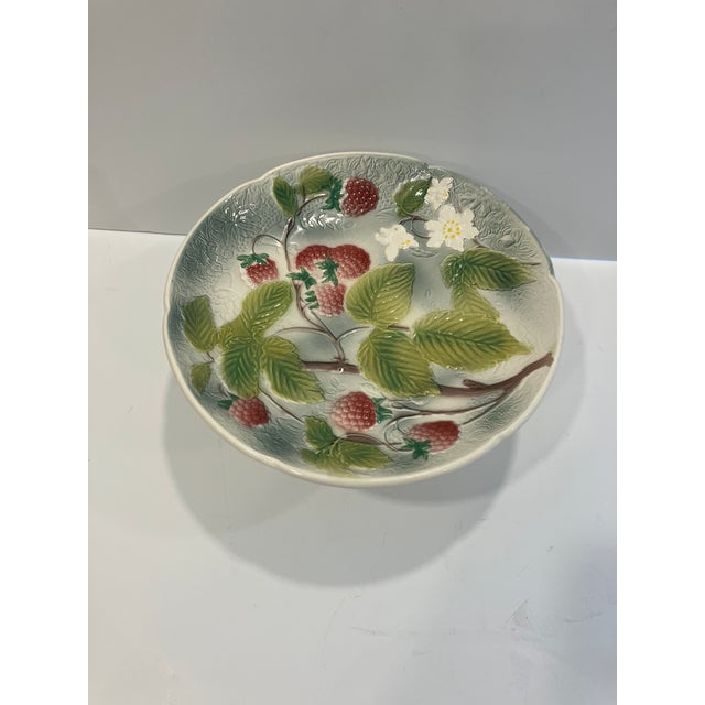 Art Nouveau St. Clement Majolica Compote For Sale - Image 3 of 5