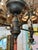 1950s Dark Bronze Color Tole Multi Arm Rustic Chandelier For Sale - Image 5 of 8
