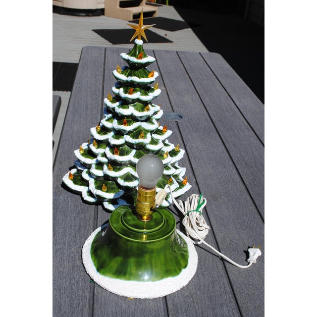 MidCentury Ceramic Table Top Lighted Christmas Tree Chairish