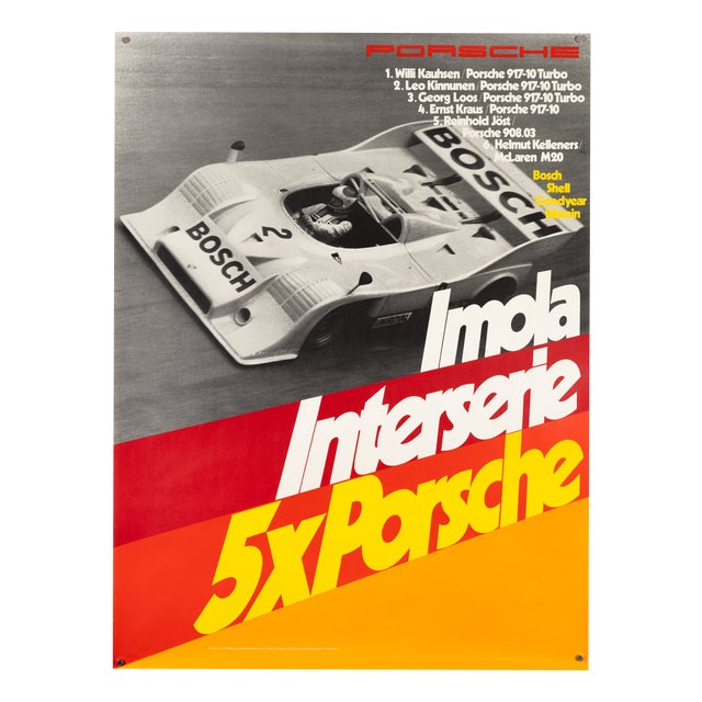 Original Porsche Poster by Atelier Strenger, 1973 For Sale