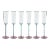 Sachi Pink & Blue Champagne Flutes, Set of 6 For Sale