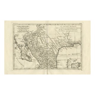 Map of Southern Mexico and New Spain by Rigobert Bonne, 1780s For Sale