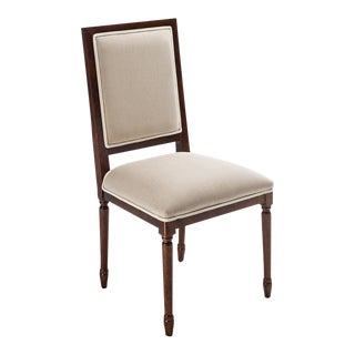 Sarried Ltd Square Back Giogoli Flax Side Chair For Sale