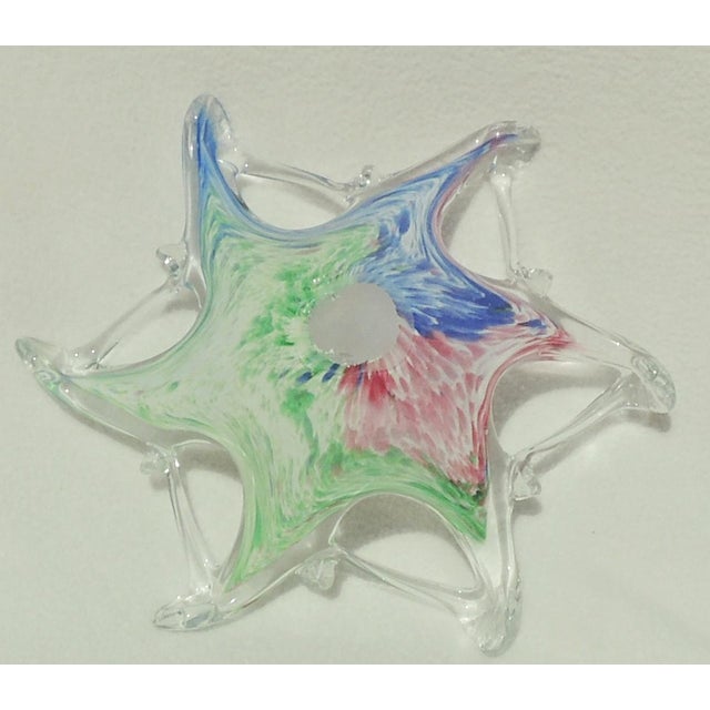Vintage Multi-Colored Murano Italian Art Glass Bowl For Sale - Image 10 of 12