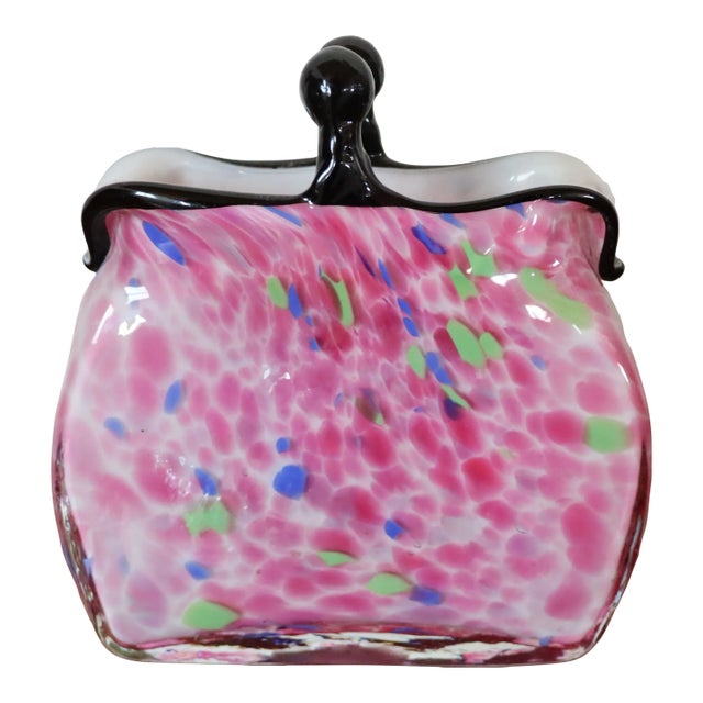 Murano Glass Purse Vase For Sale