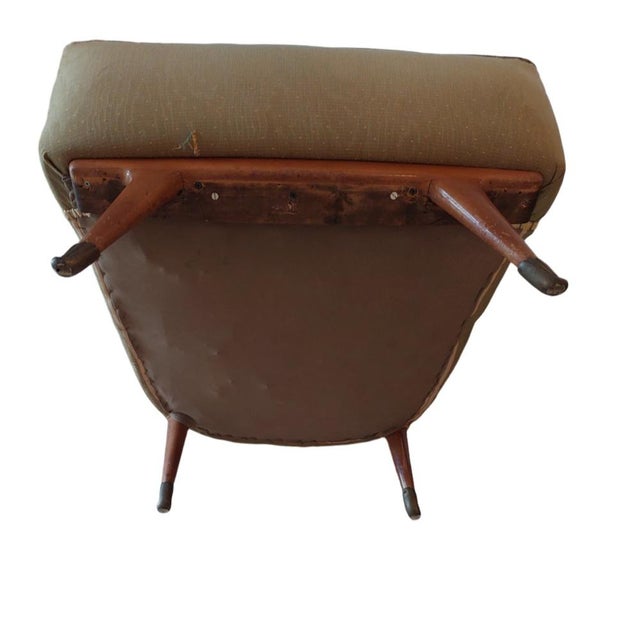 Wood Vintage Italian Green Lounge Chair from La Permanente Mobili Cantù, 1950s For Sale - Image 7 of 11