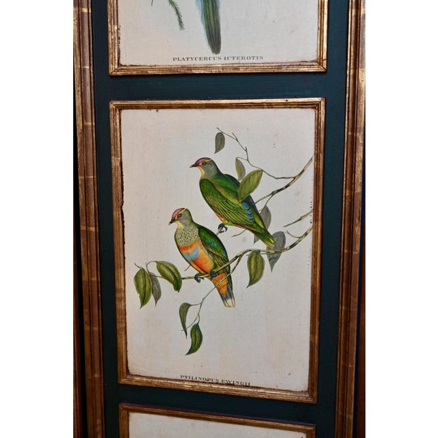 Victorian Screen with Birds and Roses, 1940s For Sale - Image 8 of 18