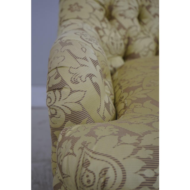 Hickory Chair Co Quality Damask Upholstered Swivel Club Chair For Sale - Image 14 of 18