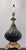 Mid-Century Modern Mid 20th Century Hollywood Regency Black Textured Art Glass Gilt Metal Table Lamp For Sale - Image 3 of 10