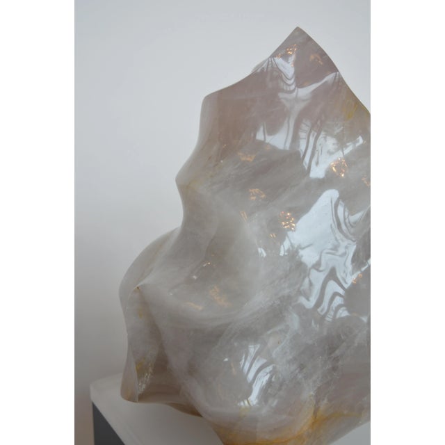 Carved Rose Quartz Flame For Sale In Los Angeles - Image 6 of 9